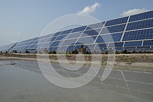 Solar panel, alternative electricity source, concept of sustainable resources, And this is a new system that can generate