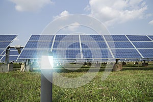 Solar panel, alternative electricity source, concept of sustainable resources, And this is a new system that can generate