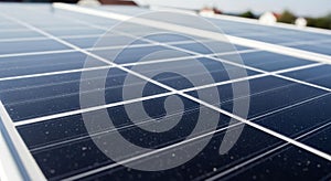 Solar Panel Array in Bright Outdoor Setting