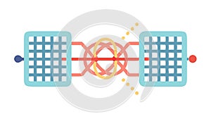 Solar Panel Array Energy Grid Vector Illustration, vector design Generative AI