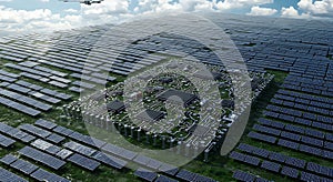 Solar Panel Array Integrated with Circuit Board