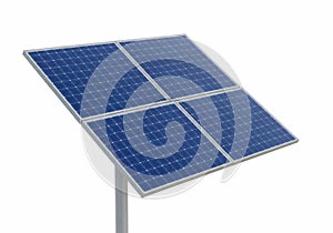 Solar Panel Array Isolated on White