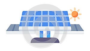 Solar Panel Array: Renewable Energy and Green Power, vector design Generative AI