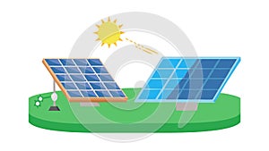 Solar Panel Array Renewable Energy Icon, vector design Generative AI