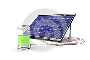 Solar panel and battery