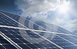 Solar panel or battery. Alternative energy source. solar energy