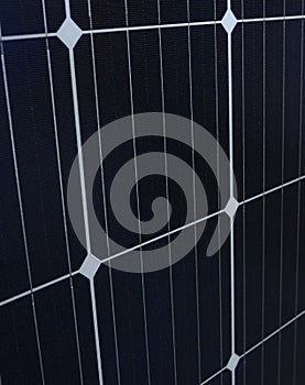 Solar panel battery, dark blue grid