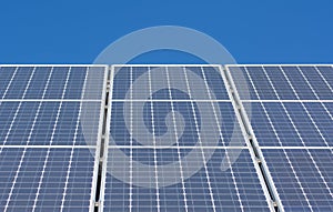 Solar panel blue sky