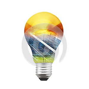 Solar panel bulb