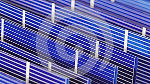 Solar panel cell components, detail view