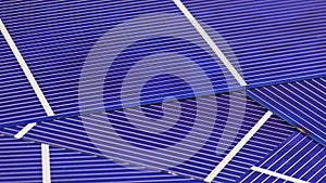 Solar panel cell elements detail view rotating background