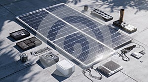 solar panel components outdoor display