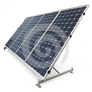 Solar panel 3D model realistic isolated