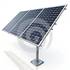 Solar panel 3D model realistic isolated on white