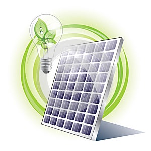 Solar panel and eco light bulb