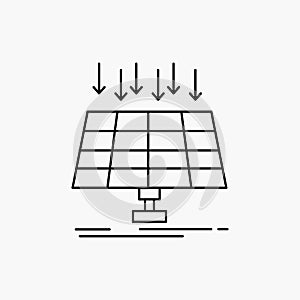 Solar, Panel, Energy, technology, smart city Line Icon. Vector isolated illustration