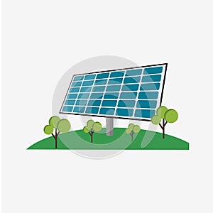 Solar Panel Energy Vector Template Design Illustration