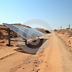 A Solar Panel Farm in the Desert