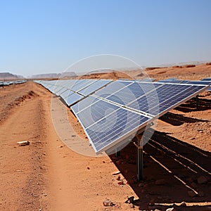 A Solar Panel Farm in the Desert