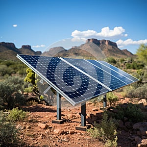 A Solar Panel Farm in the Desert