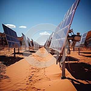 A Solar Panel Farm in the Desert