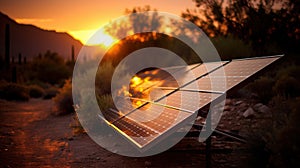 A Solar Panel Farm in the Desert