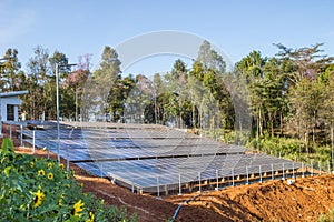 Solar Panel field in Chiang Mai, Thailand