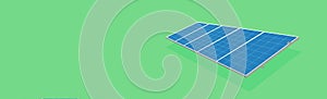 Solar Panel in flat design - Solar Energy Equipment Concept Image