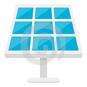 Solar Panel Flat Icon Isolated on White