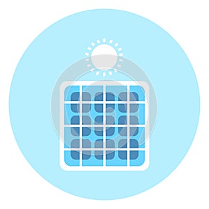 Solar Panel Icon Alternative Energy Resource Concept