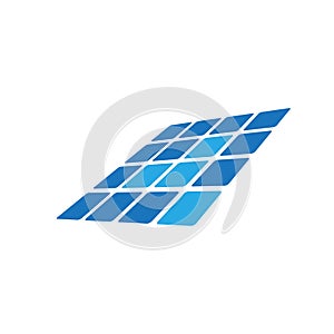 Solar panel icon design template vector isolated