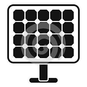 Solar panel icon simple vector. Source cell recharge
