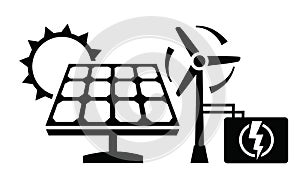 Solar panel icon