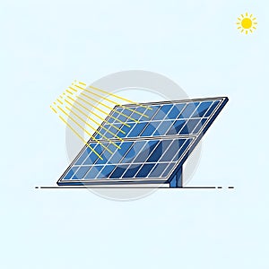 Solar Panel Illustration: Renewable Energy Concept