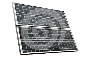 Solar panel isolated over white