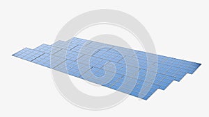 Solar panel isolated white background