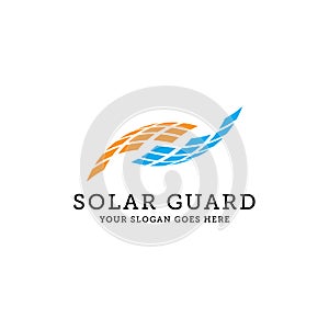Solar panel logo design, can use for your trademark, branding identity or commercial brand
