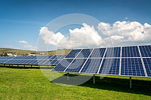 Solar panel, photovoltaic, alternative electricity source - concept of sustainable resources