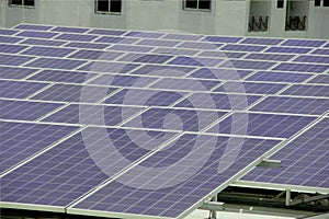 Solar panel, photovoltaic, alternative electricity source - concept of sustainable resources 2021