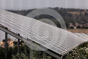 Solar panel, photovoltaic, alternative electricity source - concept of sustainable resources