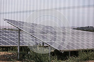 Solar panel, photovoltaic, alternative electricity source - concept of sustainable resources