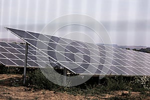 Solar panel, photovoltaic, alternative electricity source - concept of sustainable resources