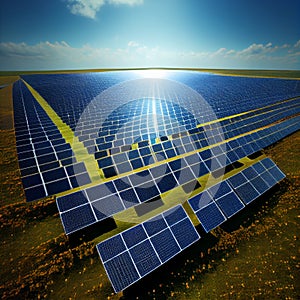 Solar panel, photovoltaic, alternative electricity source - concept of sustainable resources