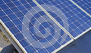Solar panel, photovoltaic, alternative electricity source - concept of sustainable resources photo