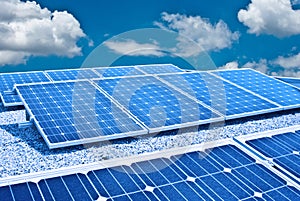 Solar panel and Photovoltaic. The future's energy photo