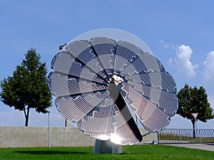 solar panel or photovoltaic sun collector panel system. renewable energy concept