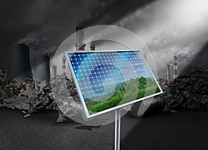 Solar Panel And Pollution