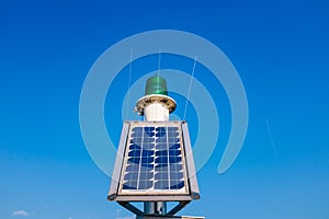 solar panel for port lighthouse energy