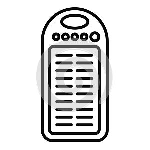 Solar panel power bank icon outline vector. Electric power