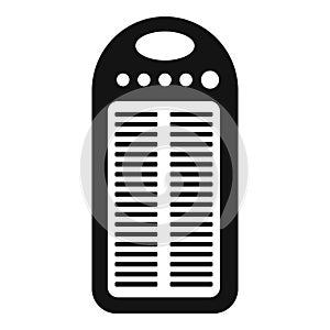 Solar panel power bank icon simple vector. Electric power